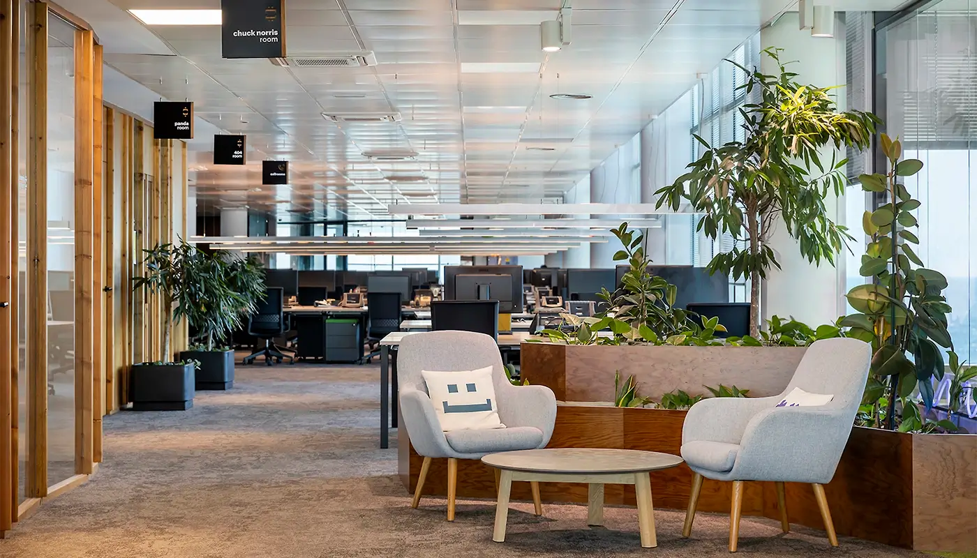 Blue Building Workspace