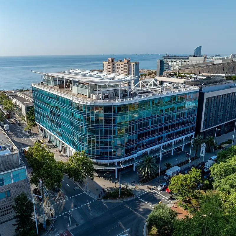 Blue Building Façade
